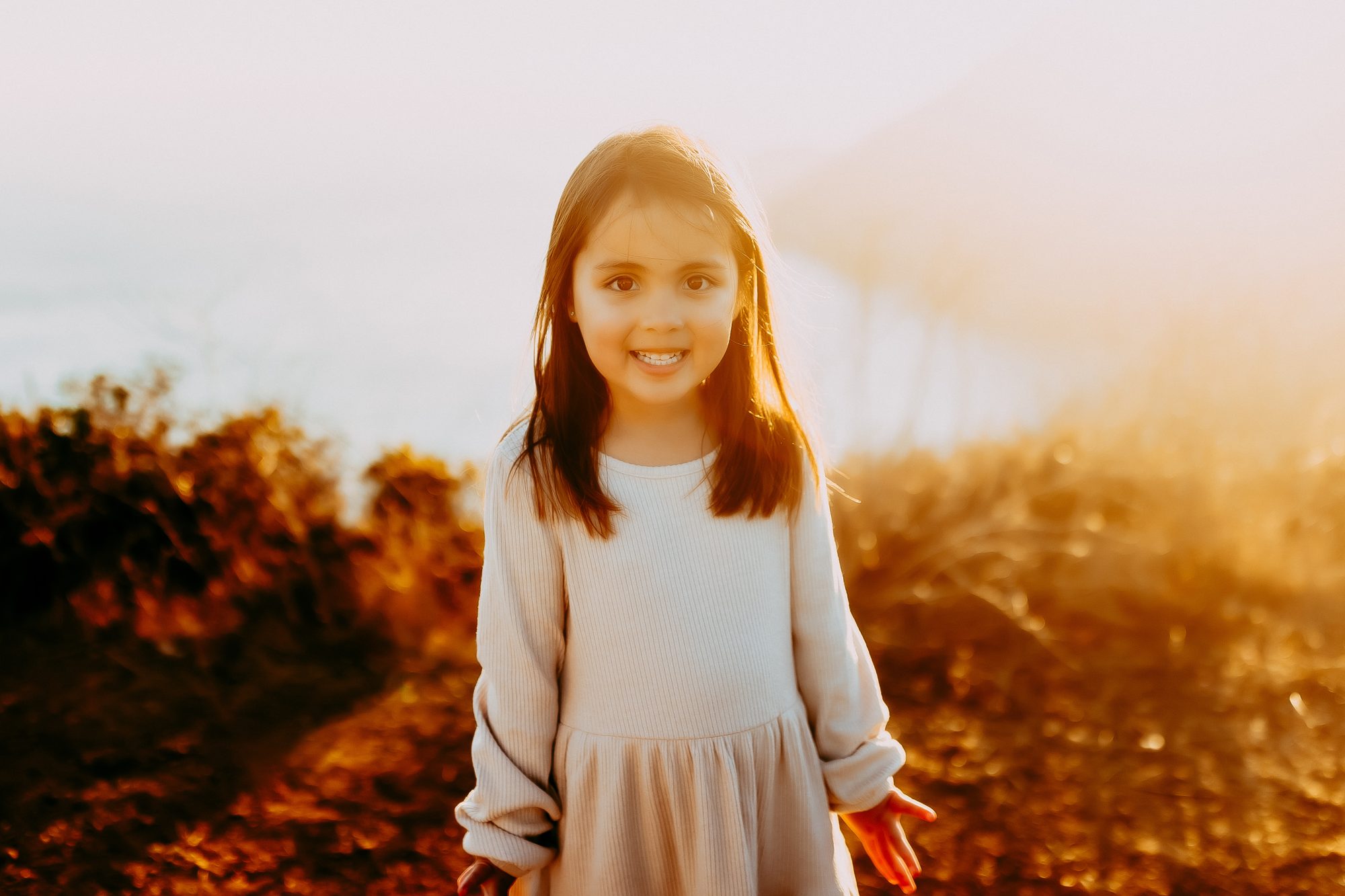 Shefali Parekh | Marin County Family Photographer: Battery Spencer Family Photos Girl posing for a picture with Marin County Family Photographer