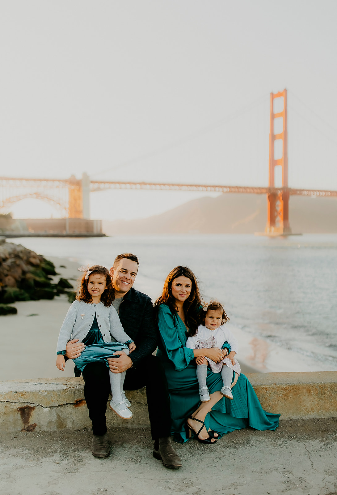 Shefali Parekh | The Best Location for Family Photography: Crissy Field Bay Area family photography overlooking golden gate bridge