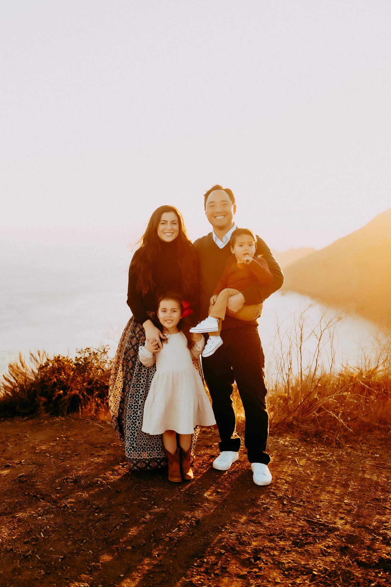 Shefali Parekh | Marin County Family Photographer: Battery Spencer Family Photos Family posing together by marin county family photographer