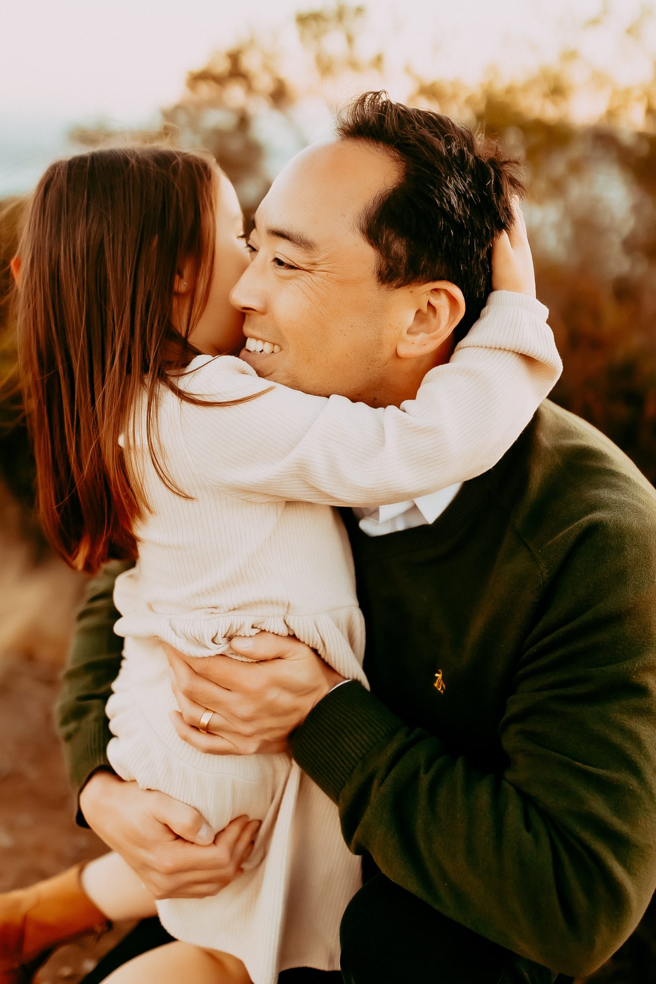 Shefali Parekh | Marin County Family Photographer: Battery Spencer Family Photos Father embracing his daughter