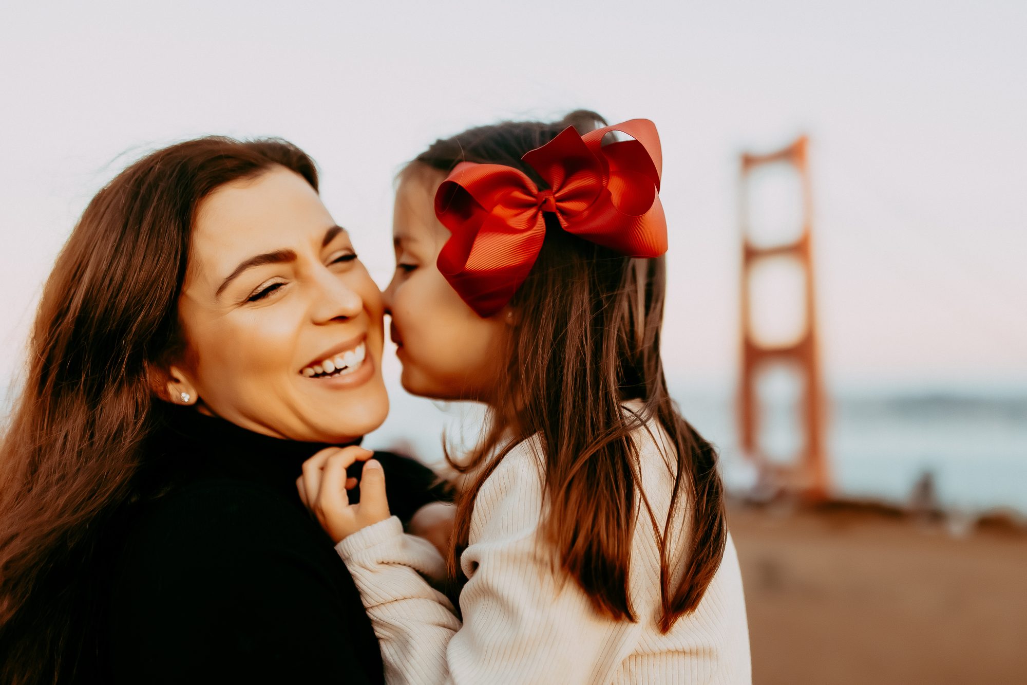 Shefali Parekh | Marin County Family Photographer: Battery Spencer Family Photos Mother laughing with her daughter