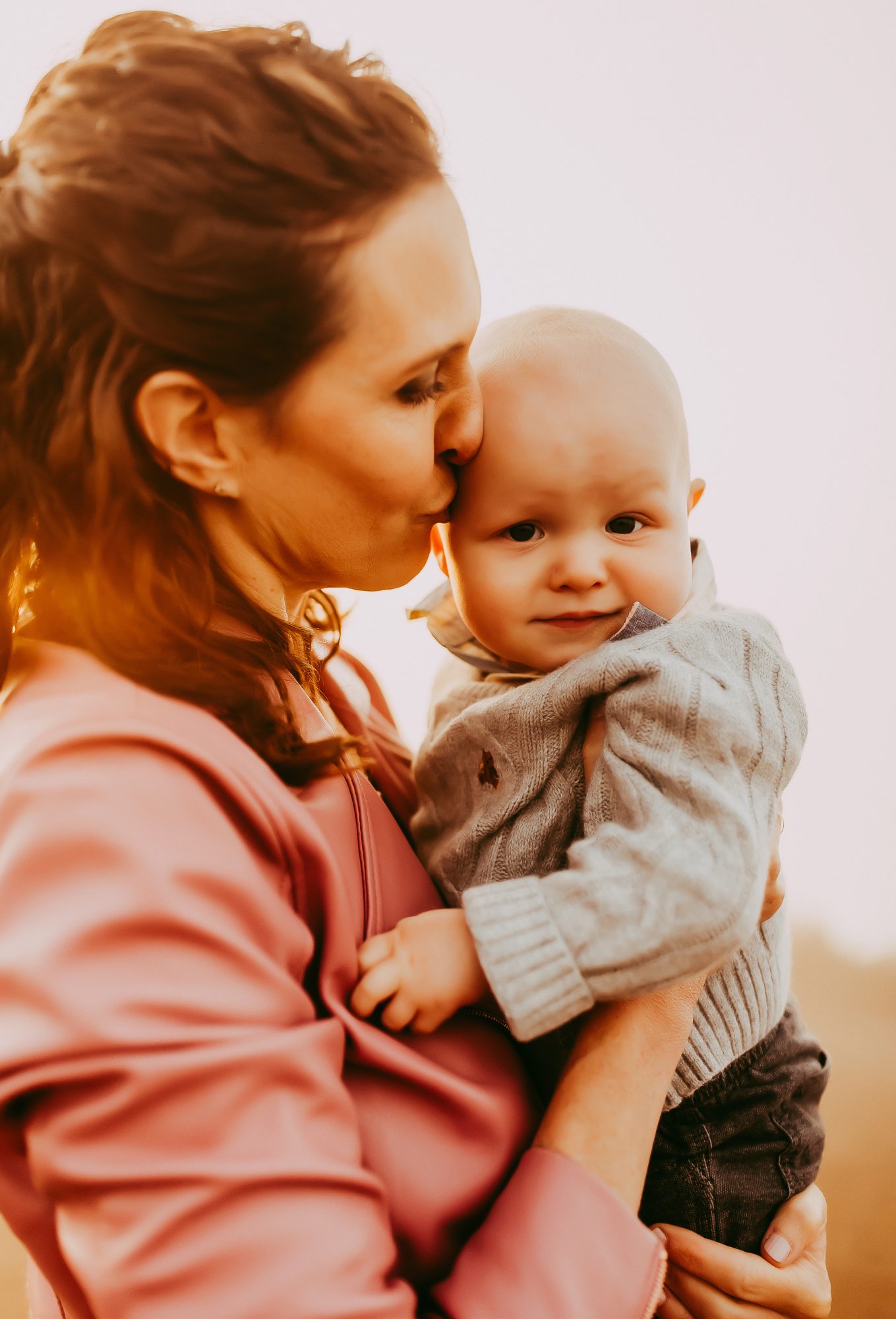 Shefali Parekh | Sunrise Family Photography in Marin County: Capturing Magic in the Morning Mother embracing her infant