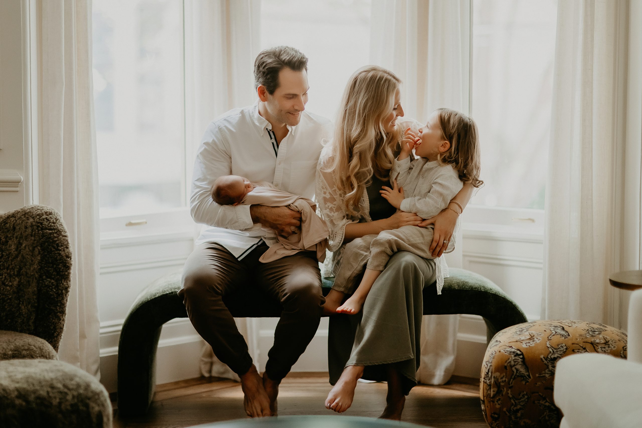 Shefali Parekh | Getting Ready for Your Lifestyle Newborn Photography Session: Tips for New Parents Full family outfit coordination for San Francisco lifestyle newborn photography session