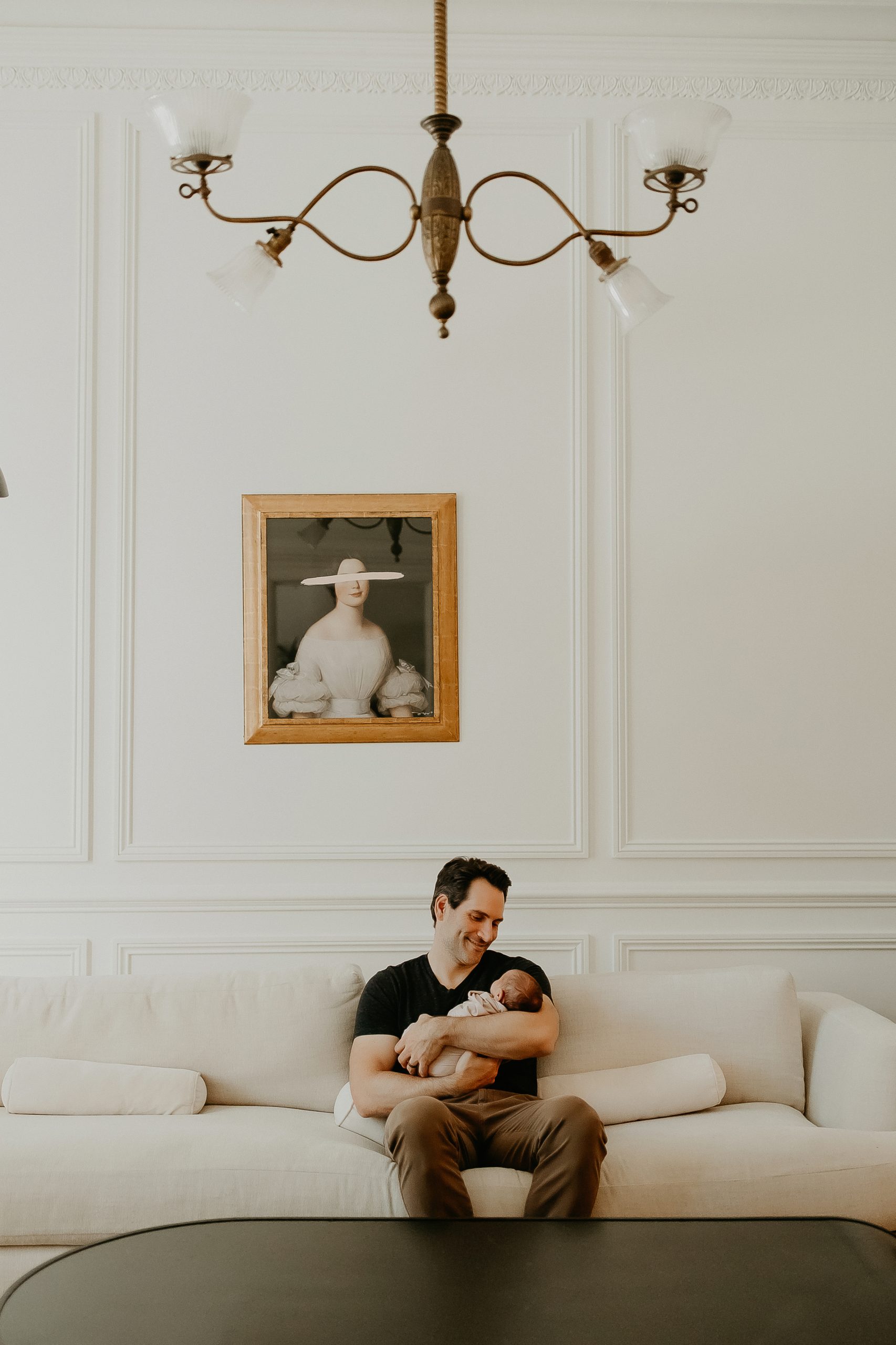 Shefali Parekh | Getting Ready for Your Lifestyle Newborn Photography Session: Tips for New Parents Dad and baby in natural light for San Francisco lifestyle newborn photography session