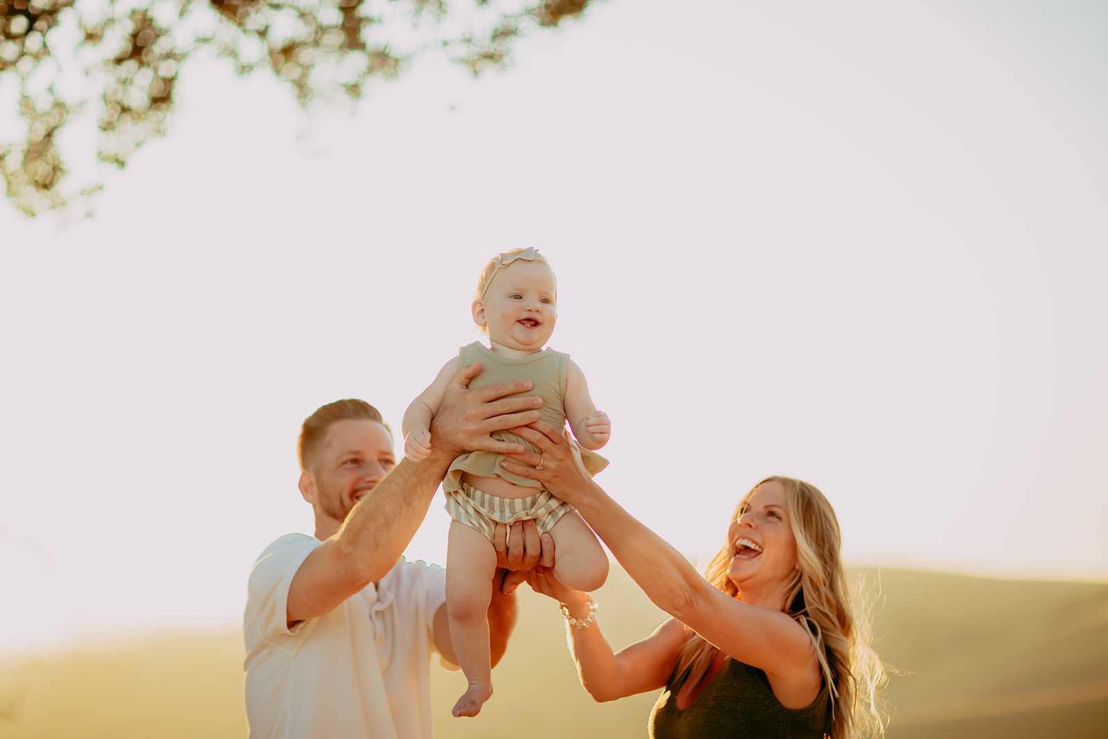 Shefali Parekh | Creating Your Family's Visual Story | Bay Area Photographer Tips Capturing everyday moments with Bay Area Photographer in a scenic field at golden hour with a family of three