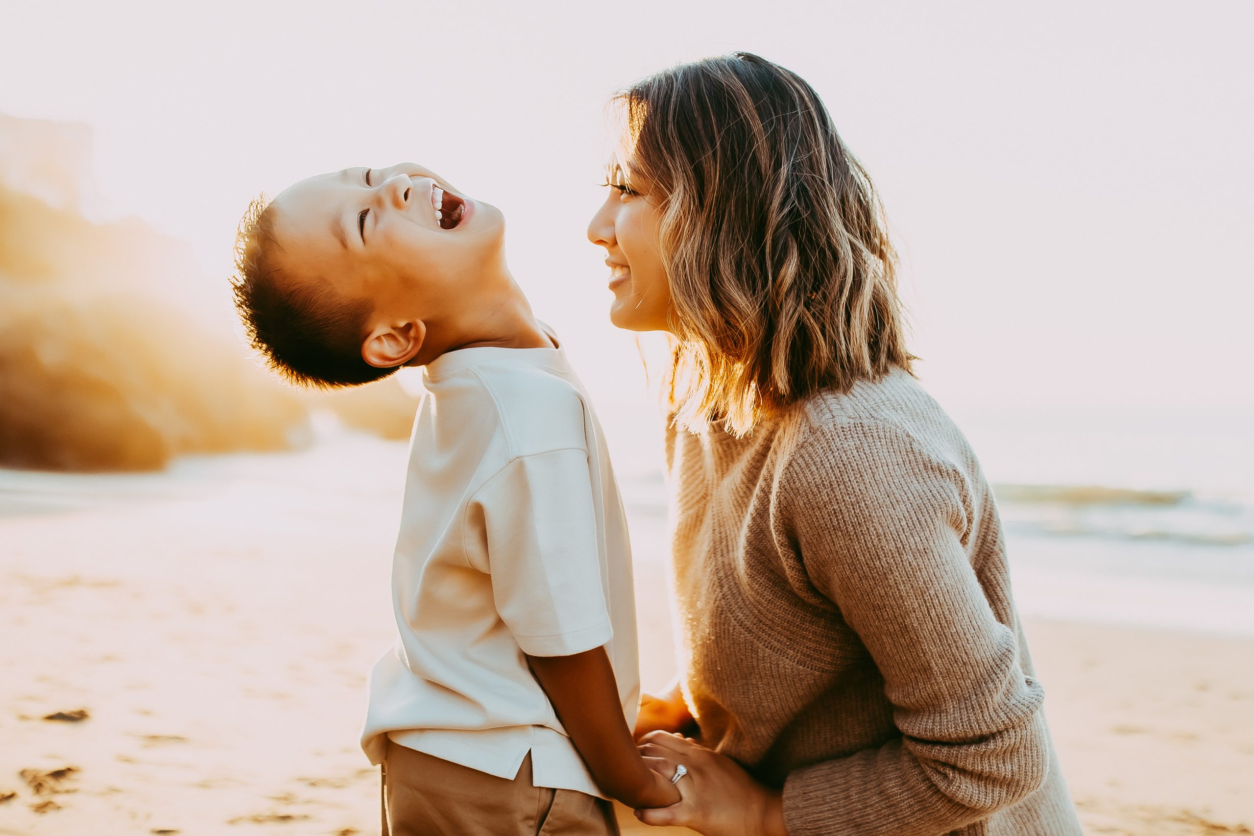 Shefali Parekh | Bay Area Beach Family Photoshoot Tips Mom and son at the beach