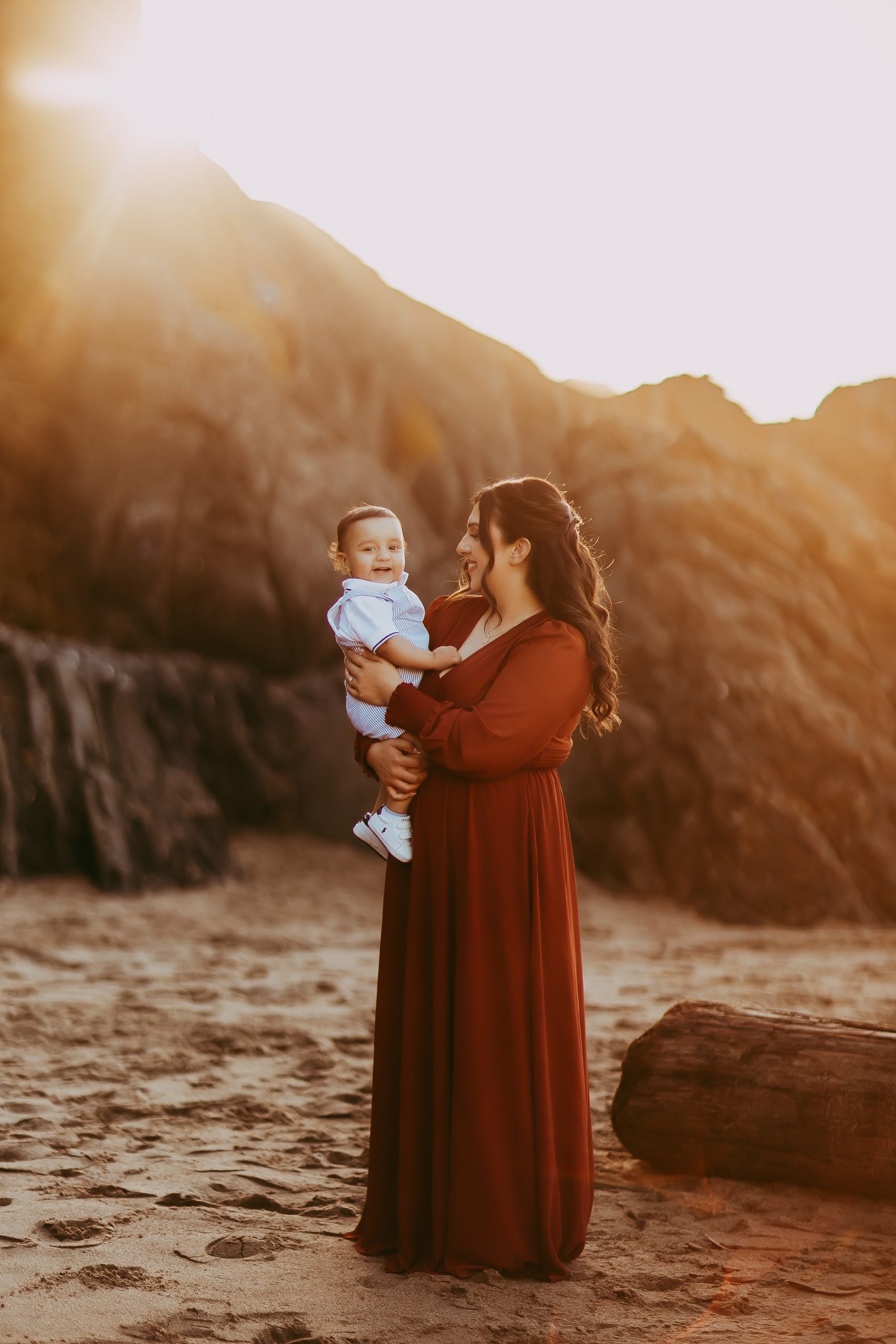 Shefali Parekh | The Best Time for a Baker Beach Photoshoot baby and mom in san francisco, ca