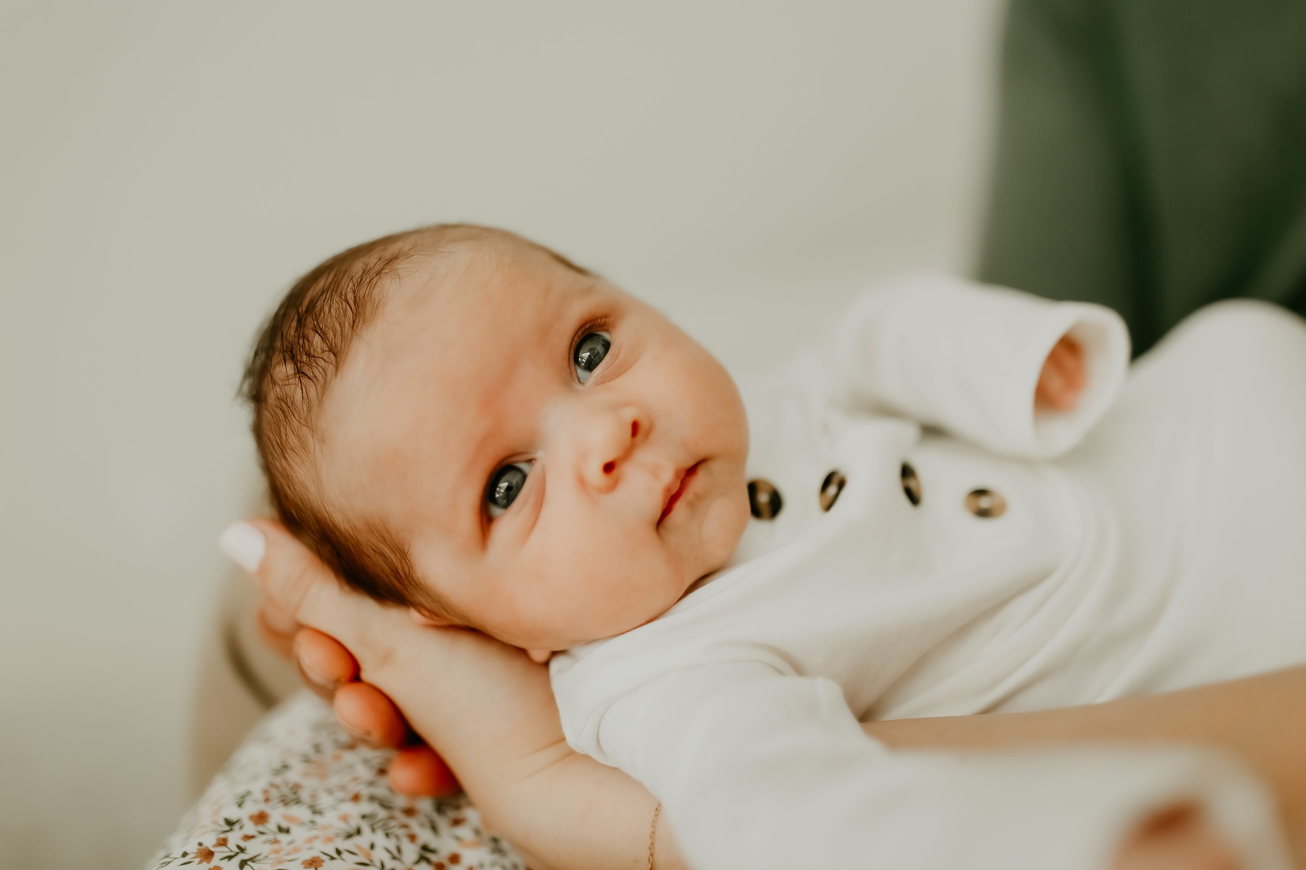 Shefali Parekh | Newborn Photographer Soft light falls on baby during Los Altos newborn session