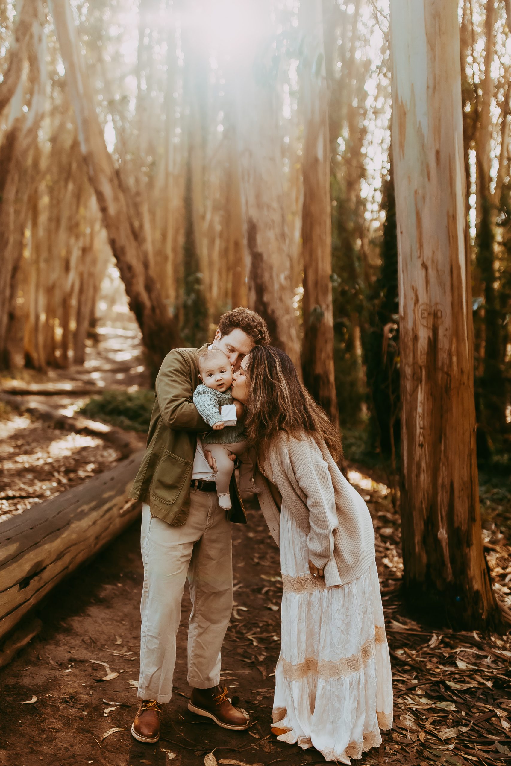 Shefali Parekh | Lovers Lane, San Francisco Family Photography Session Scenic nature family portrait in the Presidio’s Lovers Lane