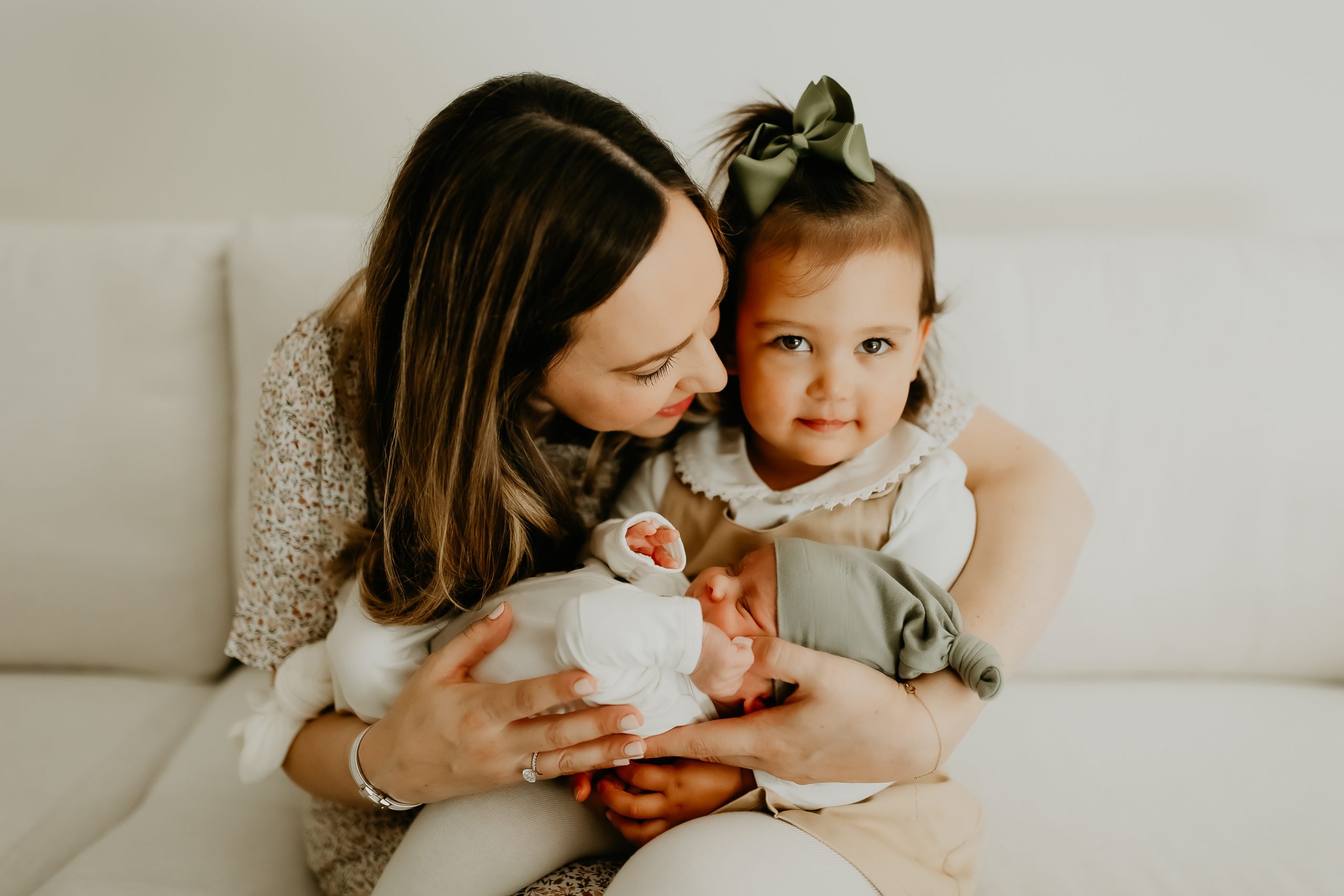 Shefali Parekh | Newborn Photographer mom with toddler and baby for newborn session in los altos