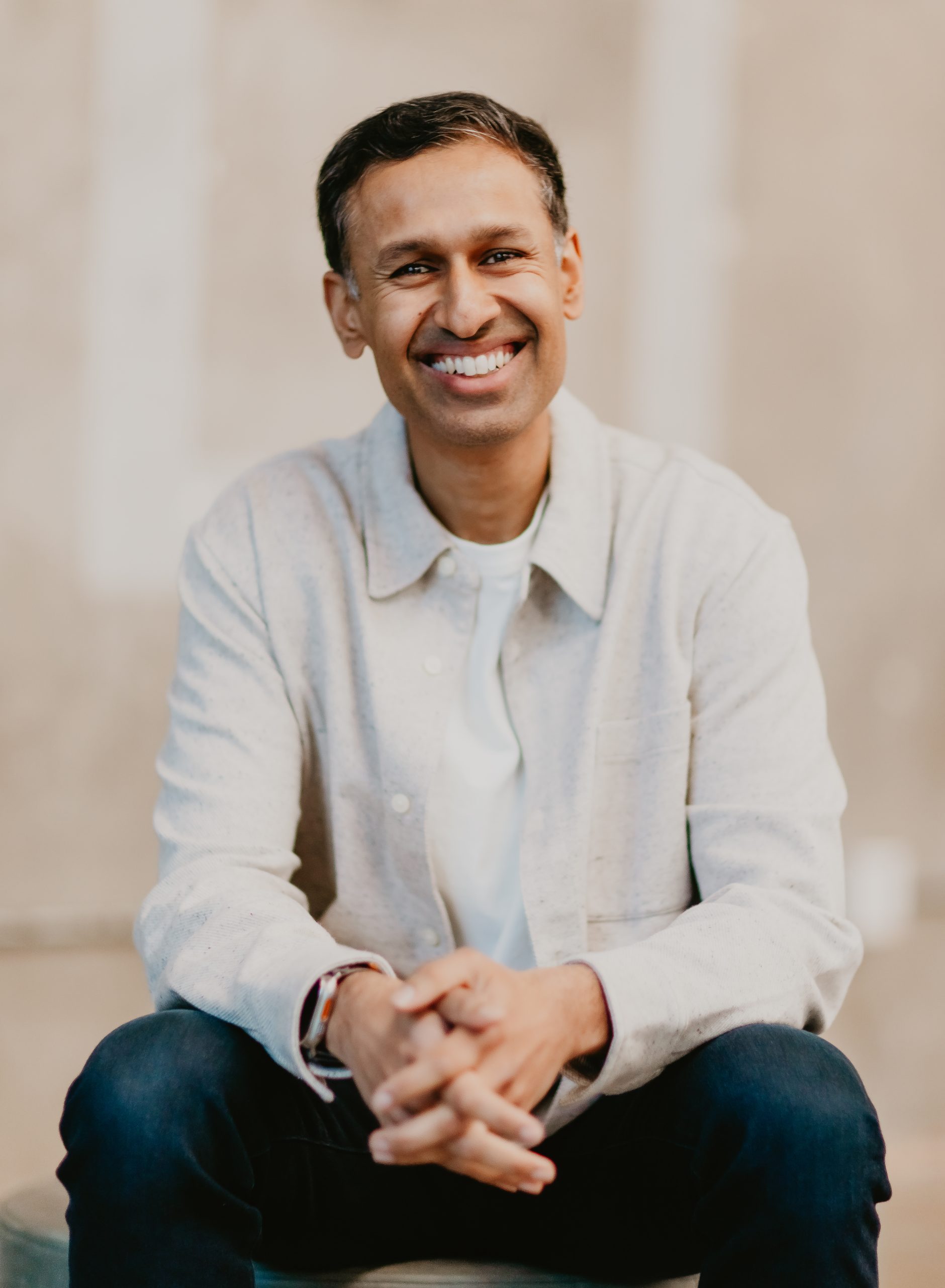 Shefali Parekh | Why San Francisco Founders and Executives Are Investing in Professional Headshots (And What to Expect) Natural light headshot of Nikhil Basu Trivedi, early-stage VC investor and co-founder, San Francisco Bay Area