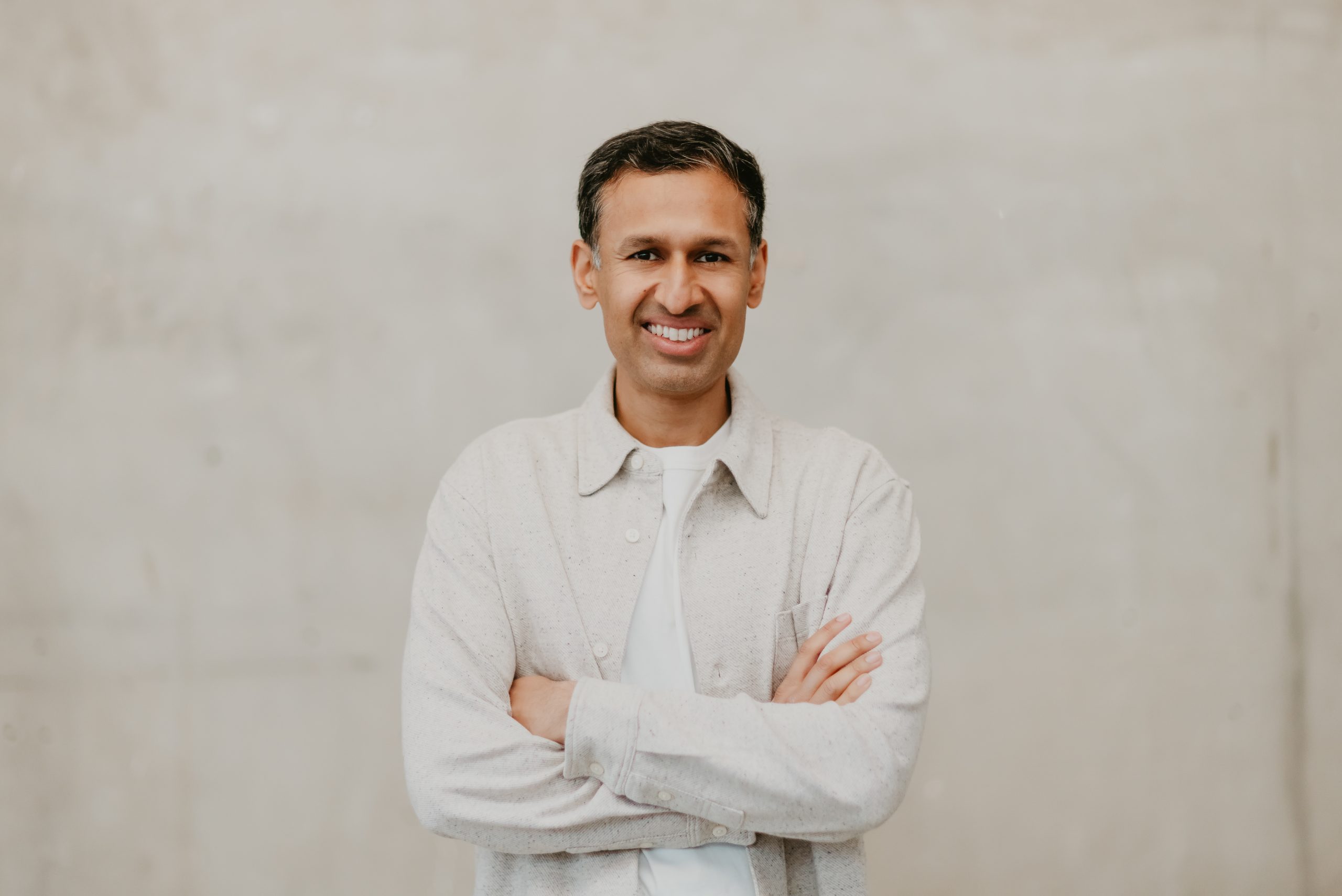 Professional headshot of Nikhil Basu Trivedi, Co-Founder and General Partner at Footwork VC, photographed in San Francisco